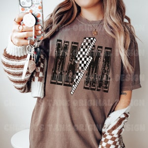 Retro Mama Checkered Lightning Bolt PNG, 90s Retro Mama PNG, Mama Png, Mama Shirt Svg, Mom Life Png, Mama Sublimation, Motherhood, SVG