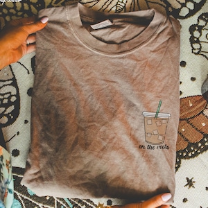 Comfort Colors On the Rocks Iced Coffee Weather Graphic Tee, Coffee Graphic T-Shirt, Retro Tee, Gift for Her, Trendy, Coffee Lover Gift