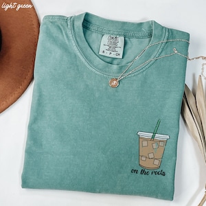 Comfort Colors On the Rocks Iced Coffee Weather Graphic Tee, Coffee Graphic T-Shirt, Retro Tee, Gift for Her, Trendy, Coffee Lover Gift