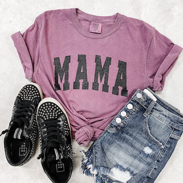 Comfort Colors® MAMA tee, Mama shirt, Trendy Oversized Vintage Shirt, Strong Woman Shirt, mothers day gift, Mama Graphic, Cool Mom, Berry