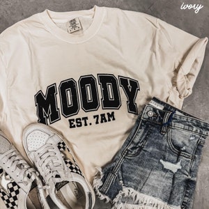 Comfort Colors Moody Shirt, Sarcastic Tshirt, Gag Gift For Her, Aesthetic Womens Shirt, Boho Graphic Tee, Moody Give Me Foody Sweatshirt