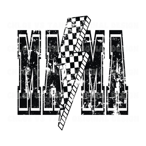 Retro Mama Checkered Lightning Bolt PNG, 90s Retro Mama PNG, Mama Png, Mama Shirt Svg, Mom Life Png, Mama Sublimation, Motherhood, SVG
