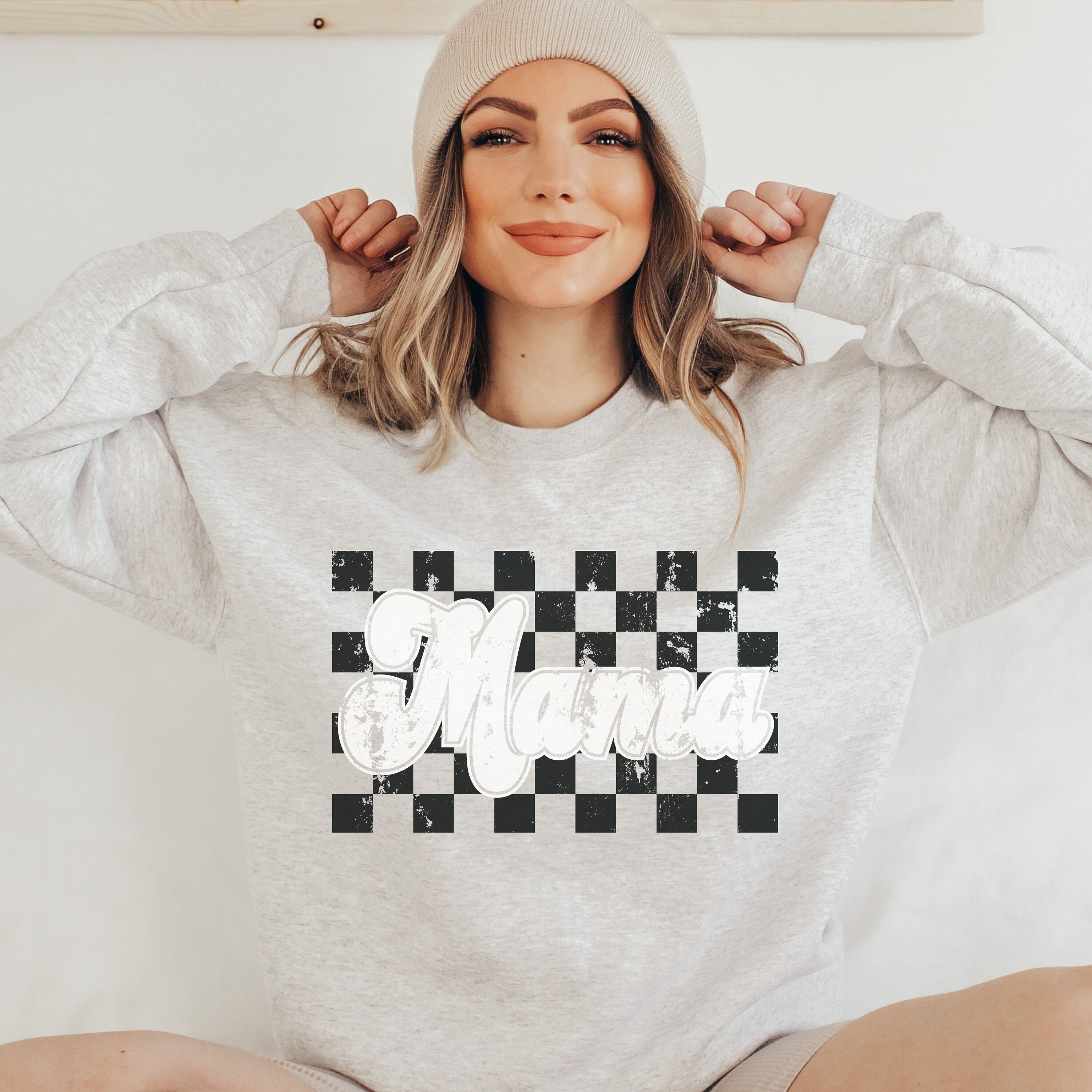 Checkered Sweatshirt Etsy