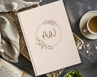 Wildflower Personalized Journal Hardcover, Custom Notebook for Women, Gift for Her, Mothers Day Gift, Floral Gratitude Journal, Monogrammed