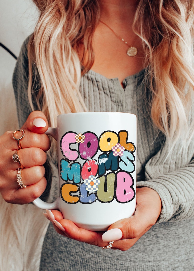 Cool Moms Club Mug, Mug for Mom, Mother's Day Coffee Mug, Mom Est 2023, Mothers Day Gift for New Mom Gift, Baby Shower Gift, Pregnancy Gift image 1