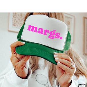 Retro Margs Trucker Hat, Day Drinking Trucker Hat, Custom Neon Trucker Hat, Girls Trip Hat, Bad Influence Custom Hats, Margarita Lovers Hat