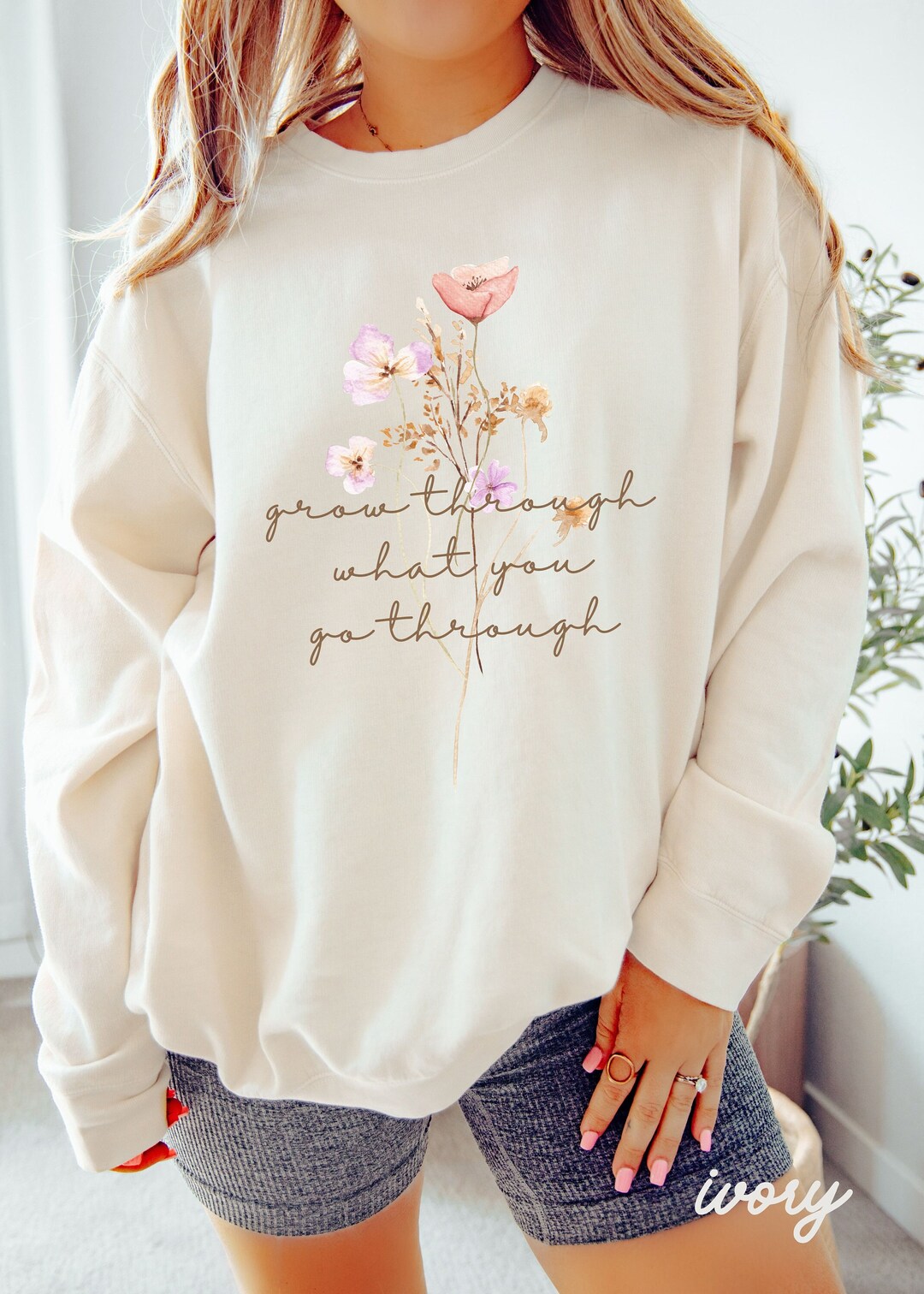 Comfort Colors Vintage Wildflowers Sweatshirt Boho Cottagecore Crewneck ...