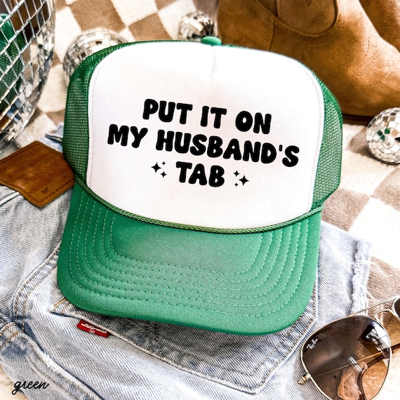 Funny Trucker Hat for Women - Put It on My Husband\'s Tab Mesh Snapback Put It on My Husband main image 3