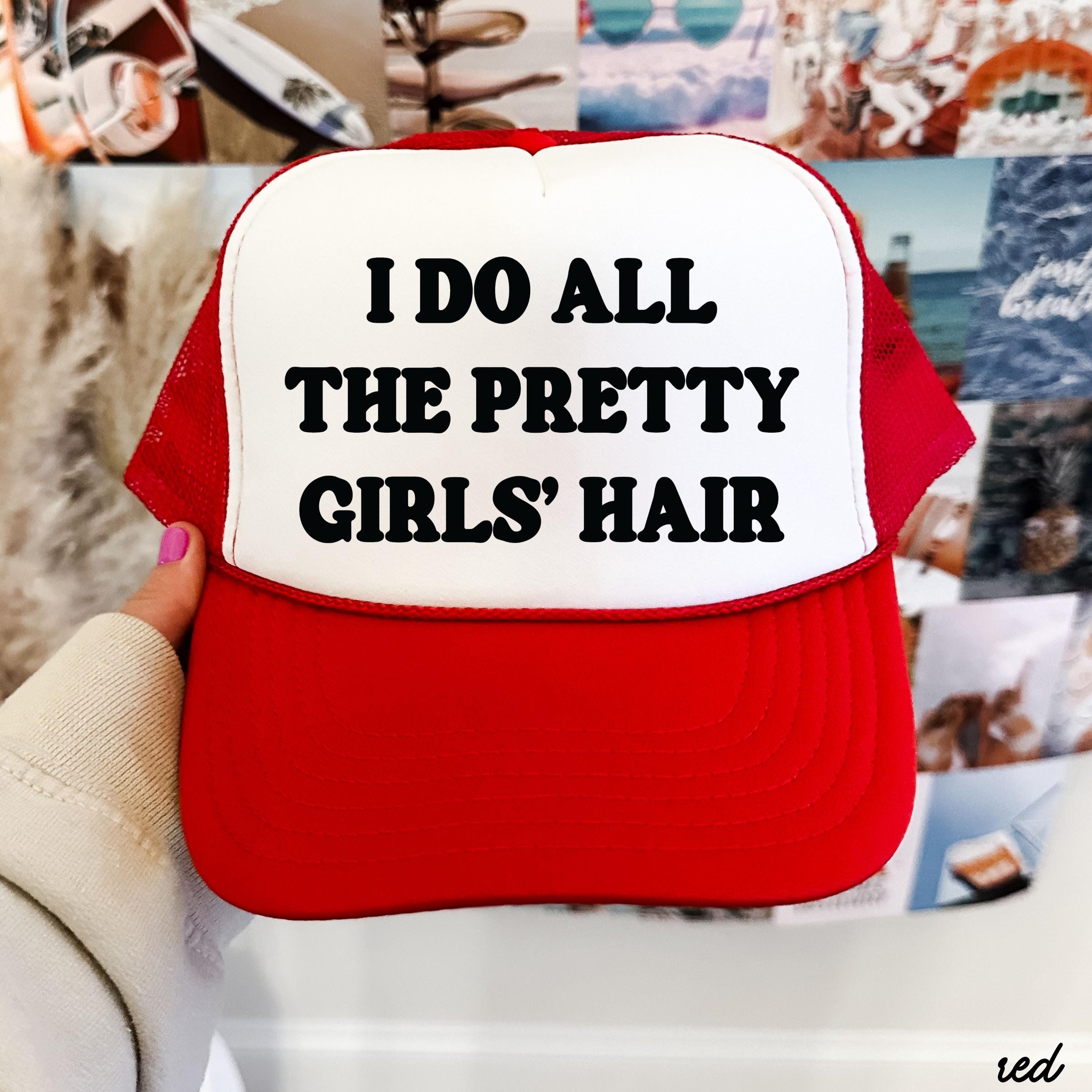 Red \'All American Hairstylist\' NEW Embroidered Trucker Hat Support Your Local Hairstylist - Trucker Hat – Coco & Rho main image 4