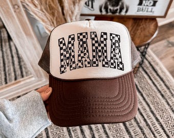 Mama Ballcap, Mama Trucker Hat, Mama Patch, Mothers Day Gift, First Mothers Day, Gift for Mom, Gift for Her, Star Hat Chain
