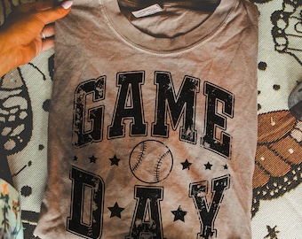 Comfort Colors® Game Day Star Shirt, Baseball Vibes Shirt, Sports Mom Shirt, Mothers Day Gift, Family Softball Tee, Baseball Mama, Trendy