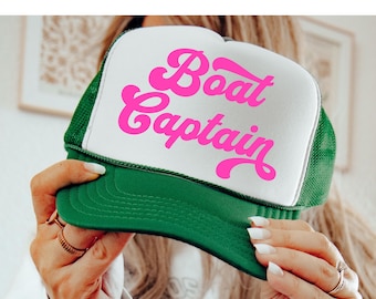 Boat Captain Lake Time Hat, Lake Life Trucker Hat, Day Drinking Weather trucker hat, neon trucker hat, lake hat, Motor Boatin, Birthday Gift