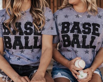 Baseball, Baseball shirt UNISEX, Trendy Oversized Vintage, Baseball, tshirt, Baseball mom, sport shirt, Grey Star