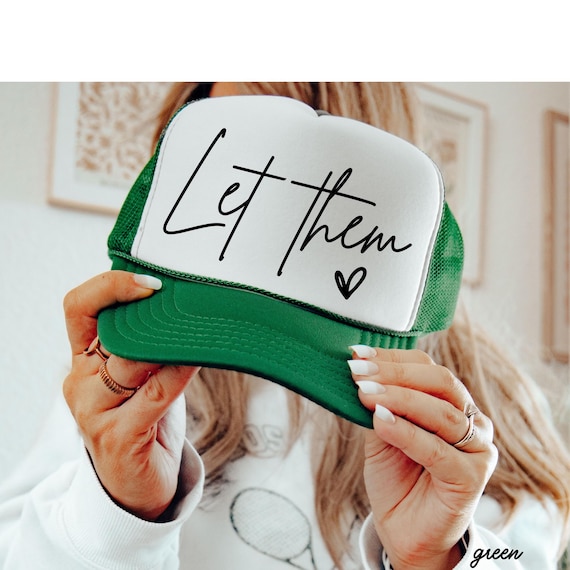 Retro Let Them Trucker Hat, Game Day Hat, Funny Hats for Women Foam Trucker Snap Hat, Gift for Her, Baseball Mom Hat, Football Mom Hat