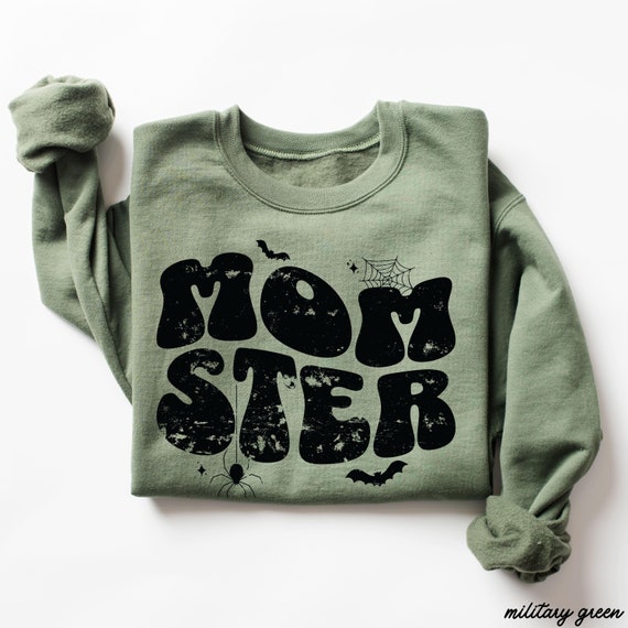 Momster Halloween Sweatshirt, Momster Shirt, Halloween Shirts for Women, Halloween Crewneck, Halloween Mom Sweater, Funny Halloween Tshirt