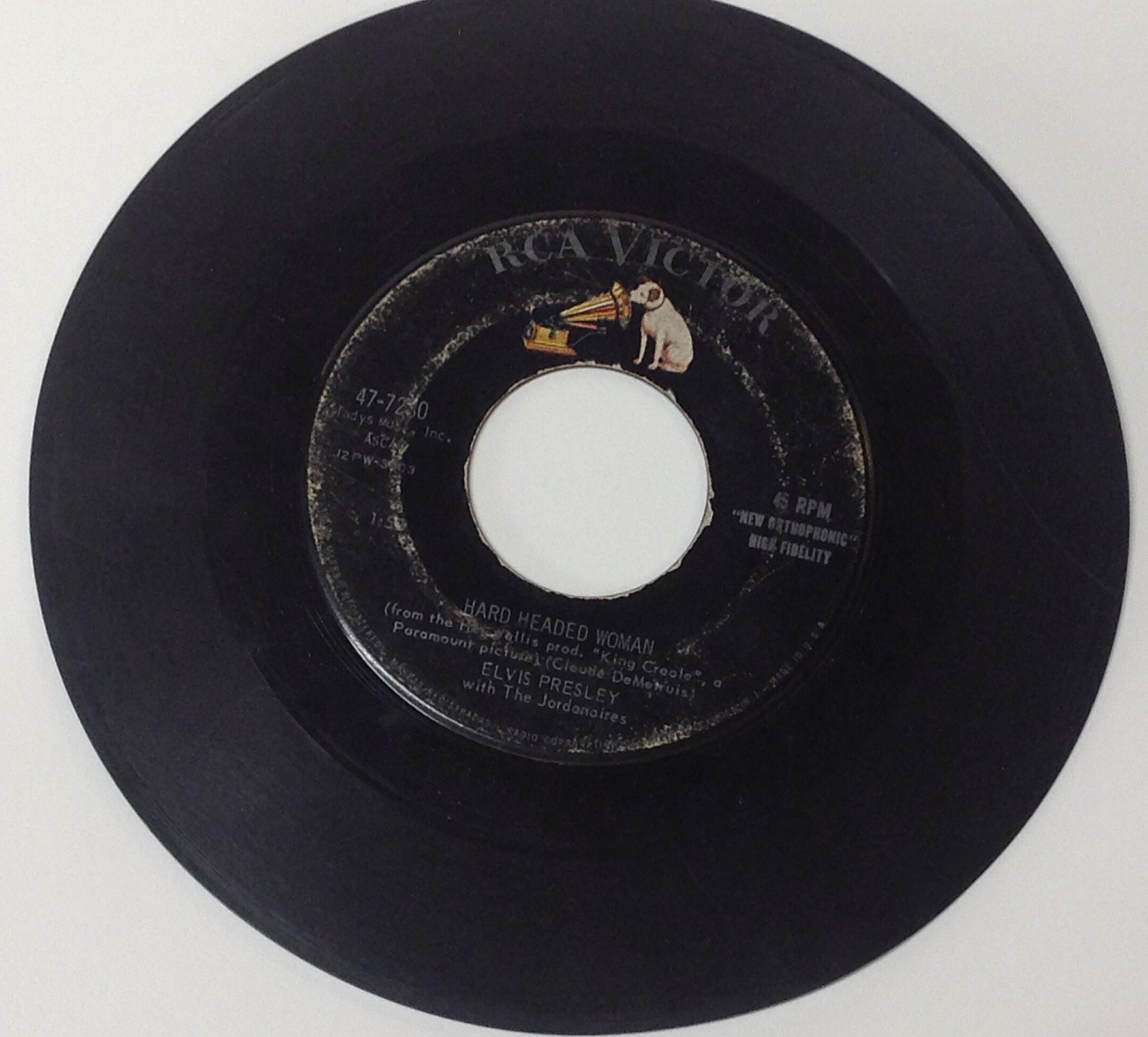 Elvis Presley 1958 Original Vinyl 45 RPM Record Hard Headed Etsy