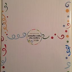 Computerdruckpapier Pkg 40 Blätter Party Ribbon Curls 8.5x11 Stationery For Crafts & Scrapbooking