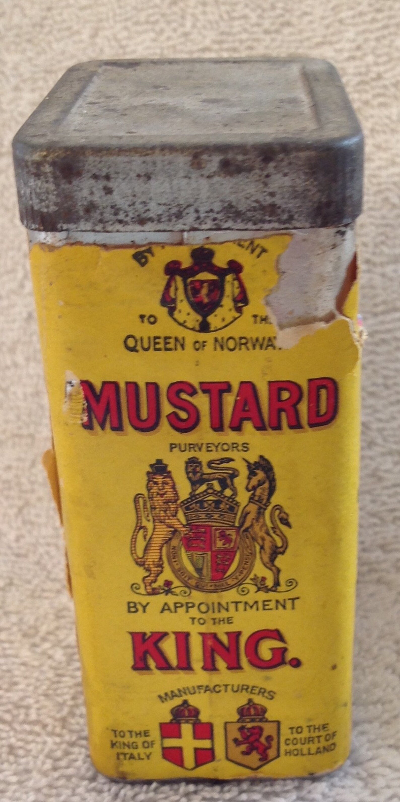 Coleman's Mustard Container Can 1/4 Lb Tin Rochester New Etsy