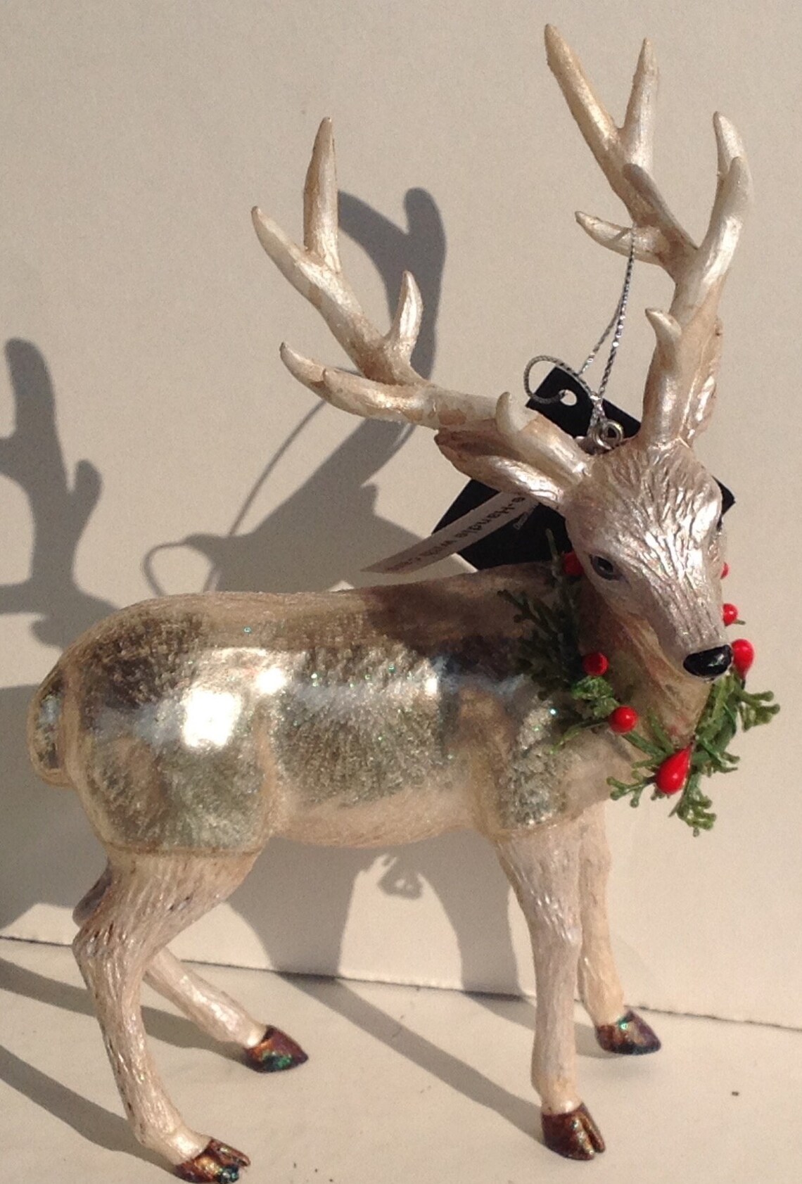 Robert Stanley Christmas Ornament Majestic White Buck Reindeer Etsy
