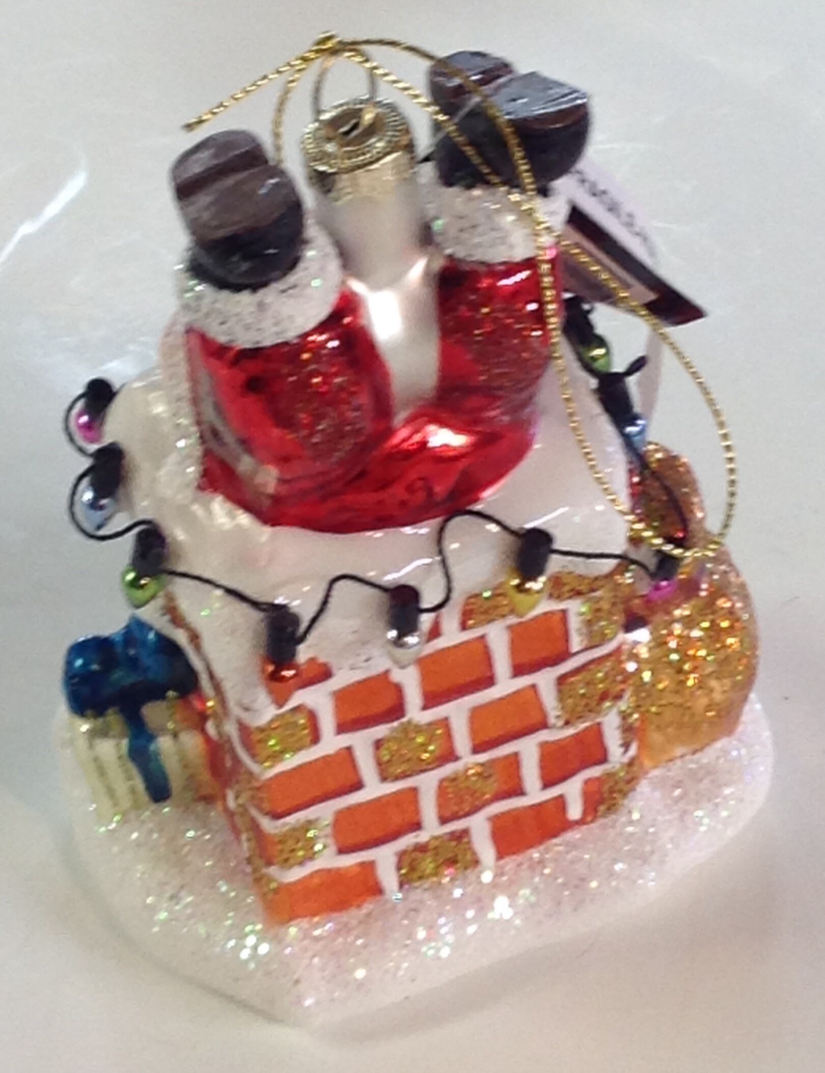 Robert Stanley Christmas Ornament Glass Santa Claus Stuck in | Etsy