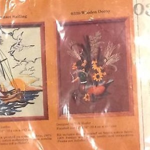 Crewel Embroidery Kit 1985 Wood Duck Decoy By Creative Circle #0330