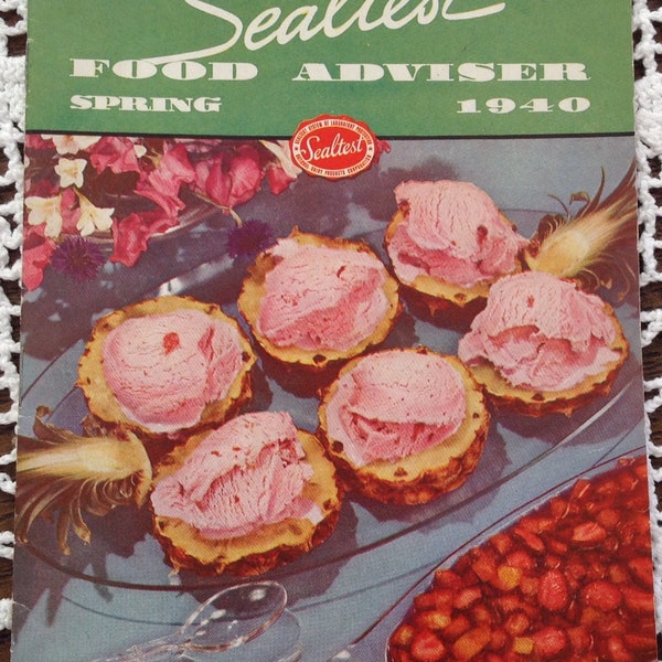 Vintage Sealtest Food Adviser Spring 1940 Recipes Cookbook