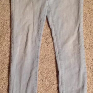 Old Navy Light Blue Denim Jeans Girls Size 12 Regular Super Skinny 5 Pocket Light Wash