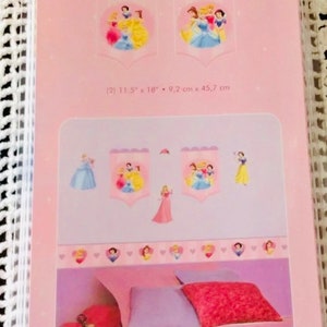 Disney Princess Wall Decals Self Stick Snow White Belle Cinderella Beauty