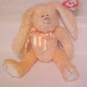 Plush Rabbit Camelia Peach Stuffed Bunny Ty Attic Treasure Retired