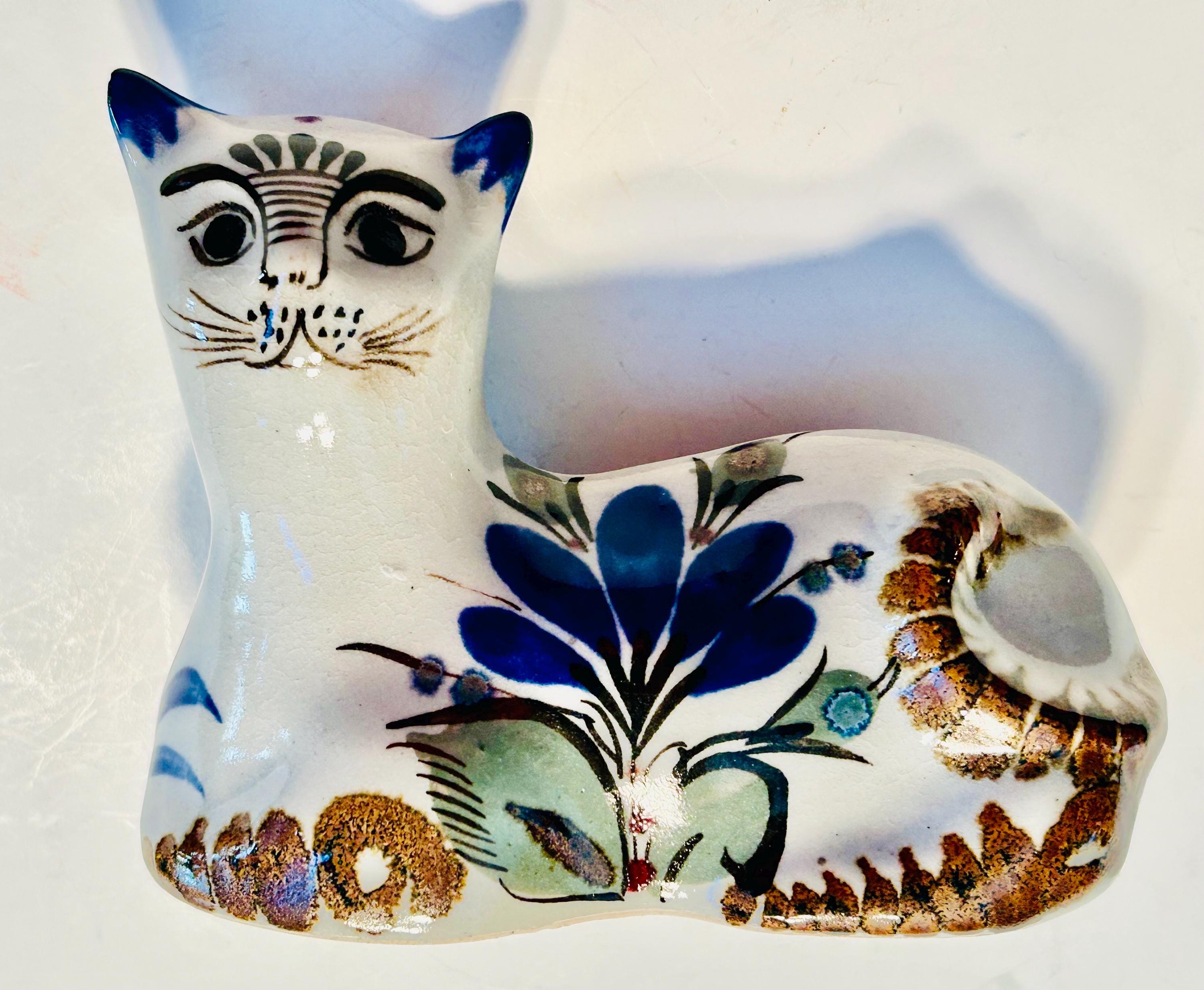 メキシコ トナラ陶器 ナワル猫 手書き 1960年代ビンテージ 3体 メキシコ トナラ陶器 ナワル猫 手書き 1960年代ビンテージ 3体