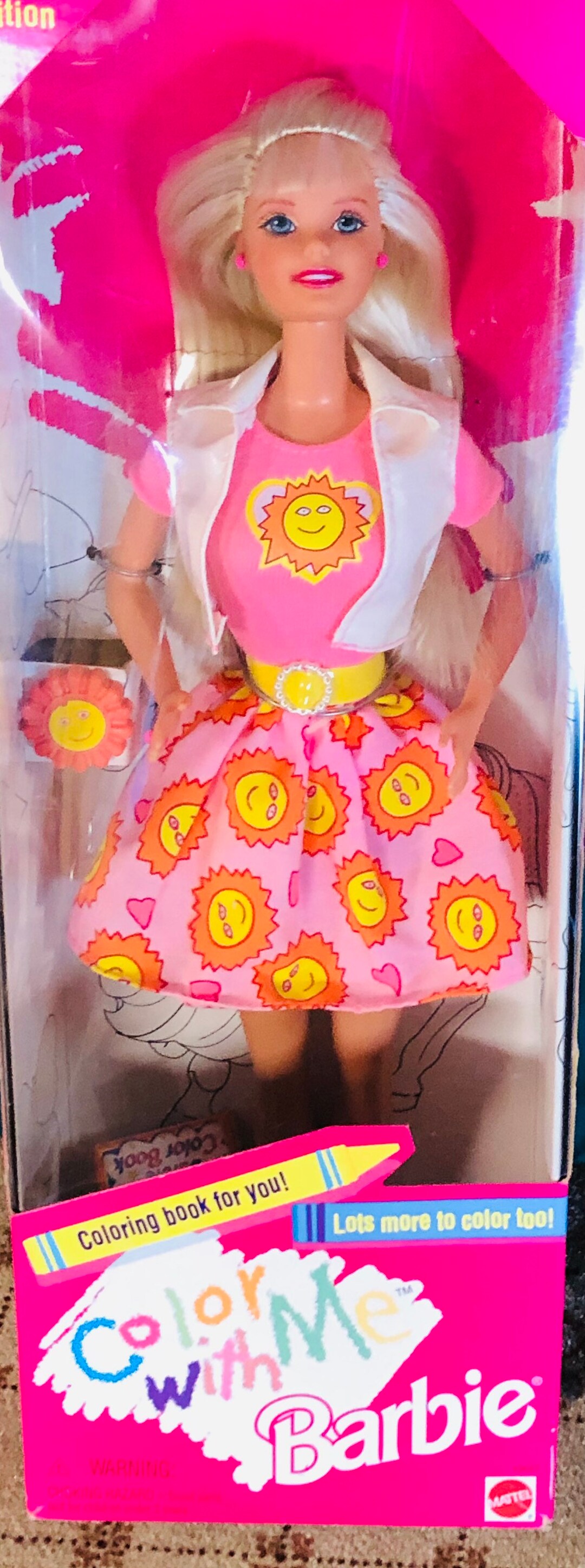 Mattel Color With Me Barbie Doll 1997 Blonde 19047 NRFB Vintage - Etsy