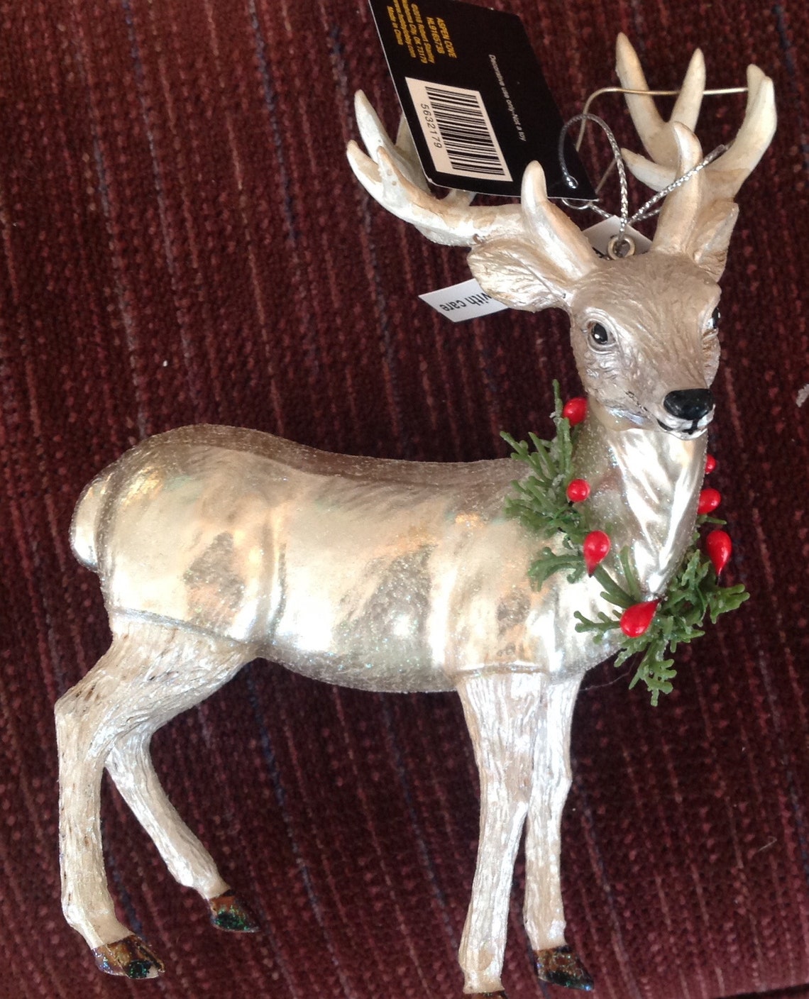 Robert Stanley Christmas Ornament Majestic White Buck Reindeer Etsy