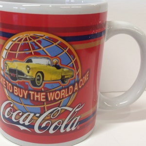 Coca Cola I&#39;d Like To Buy The World A Coke Ceramic Coffee Mug Yellow Car
