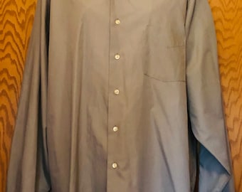 VanHeusen grijs jurkje met lange mouwen shirt mens maat 18 rimpelvrij 36/37