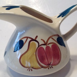 Pitcher Purinton Pottery Apple Pear 32 Oz Dutch Jug Vintage