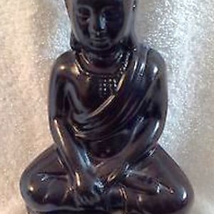 Figurine Buddha Meditating Sitting In Lotus Porcelain Spirituality Zen Statue
