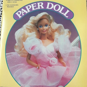 Golden Mattel Vintage Barbie Paper Doll Book 1991 Uncut