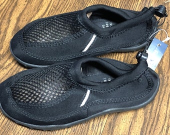 Childrens Black Water Shoes Unisex Size 11-12