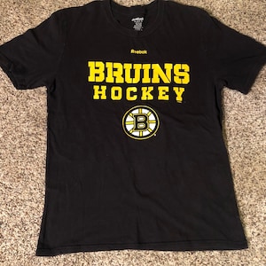 Rebok Bruins Hockey Kinder XL 16-18 Zwart T-shirt