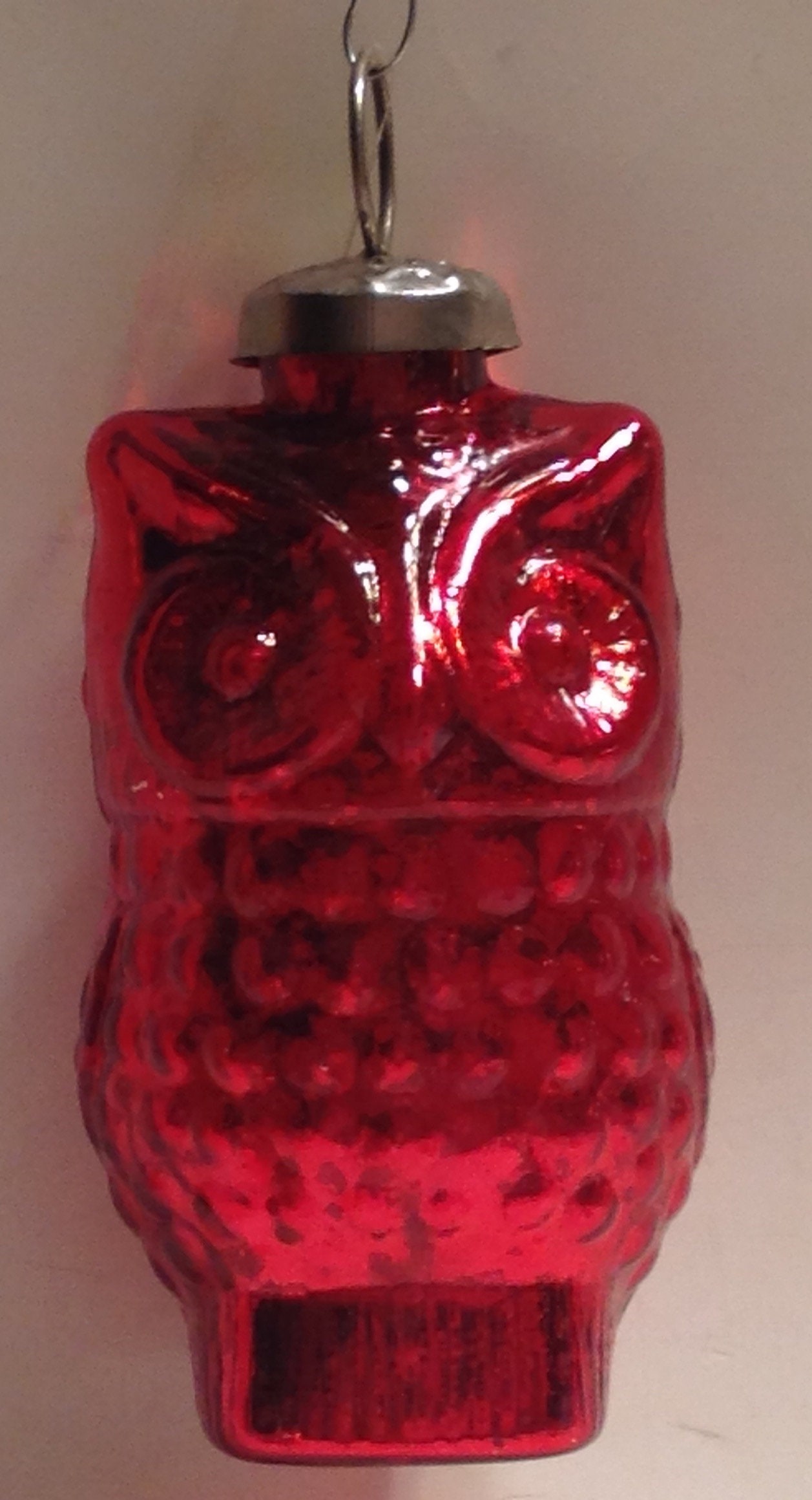 Purple NWT Two/'s Company 4/" Glass Owl Ornament Naturally Distressed