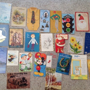 Vintage Lot 26 Assorted Greeting Cards Birthday Get Well Hallmark 1960s 1970s