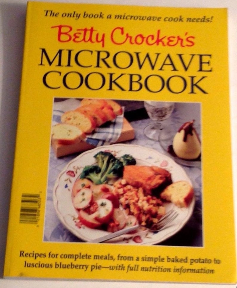 Cookbook Betty Crockers Microwave 1990 Microwave cookbook | Etsy
