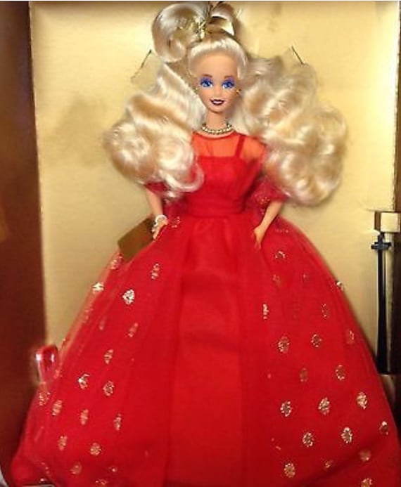 barbie in red gown