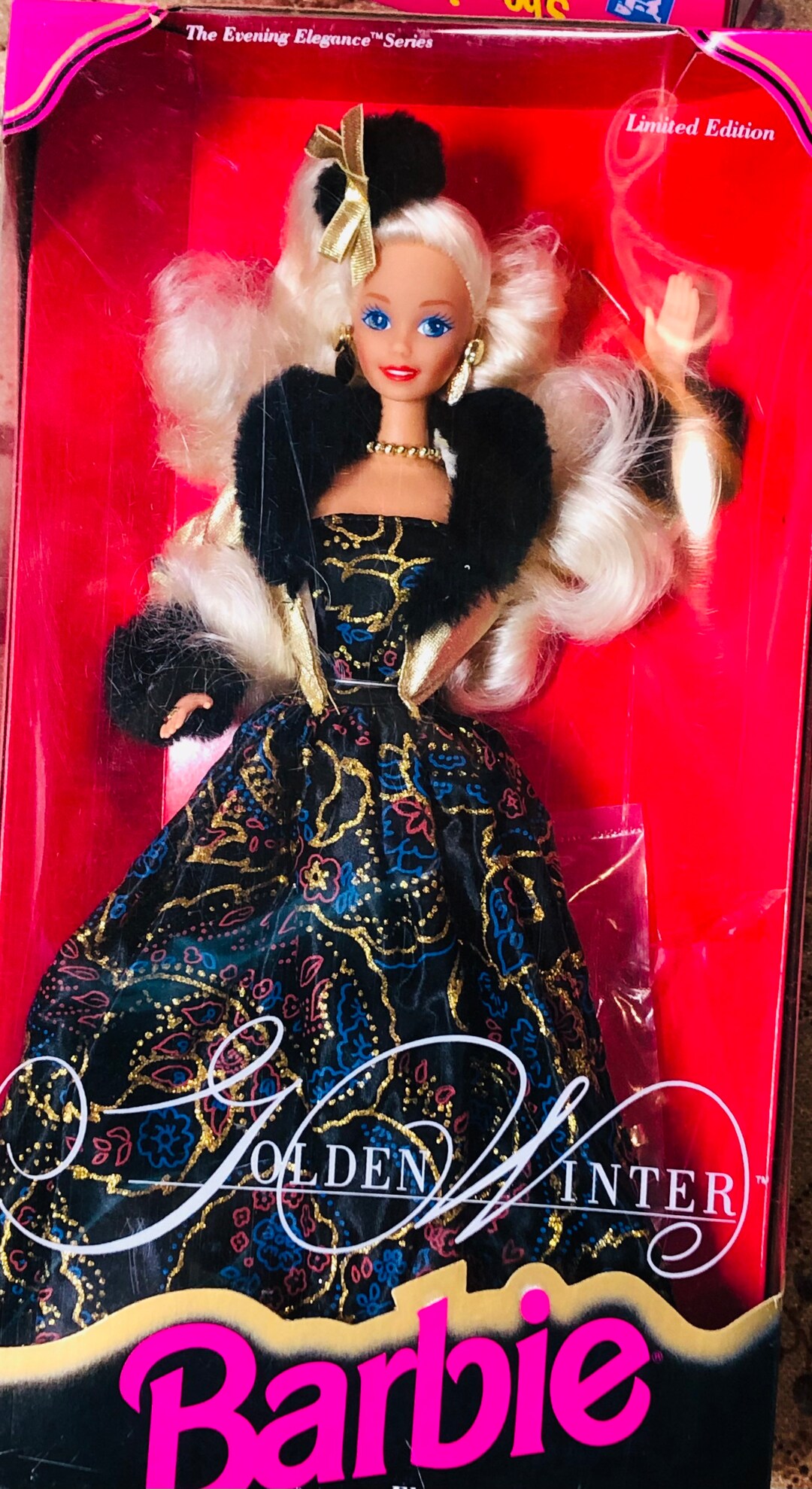 Mattel Golden Winter Barbie Doll 1993 NRFB 10684 Vintage Evening Elegance  Series