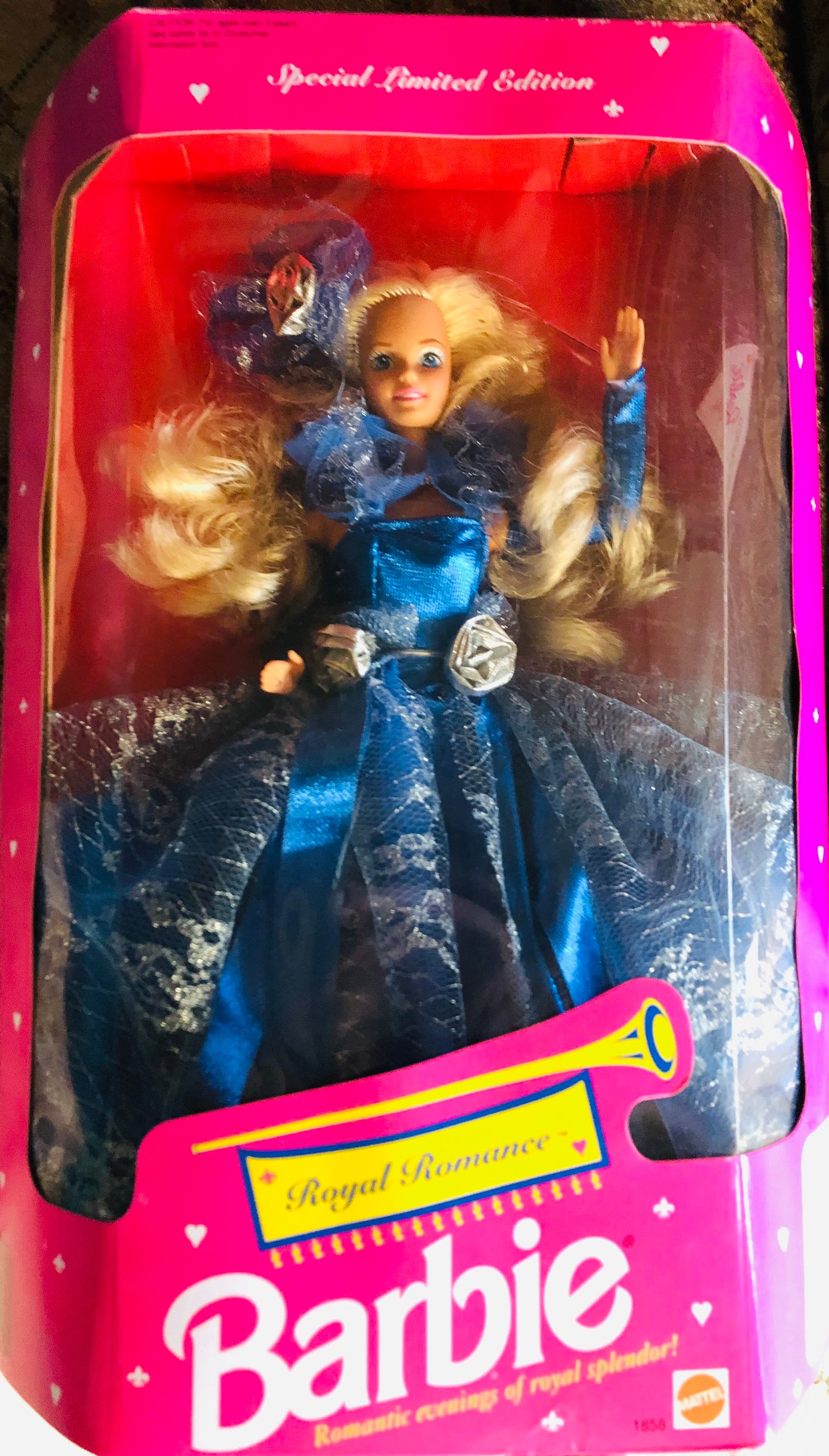 Mattel Royal Romance Barbie Doll 1992 NRFB 1858 Vintage Blue