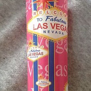 Welcome To Fabulous Las Vegas Nevada Shot Glass Pink Blue Souvenir