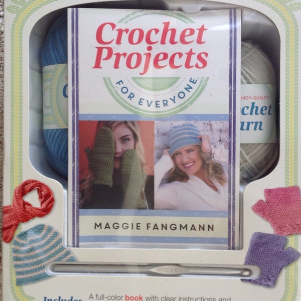 Crochet Book & Kit Maggie Fangman New in Box