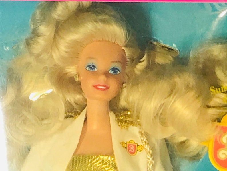 Mattel Summit Barbie Doll 1990 NRFB 7027 Vintage Blonde Special Edition image 2