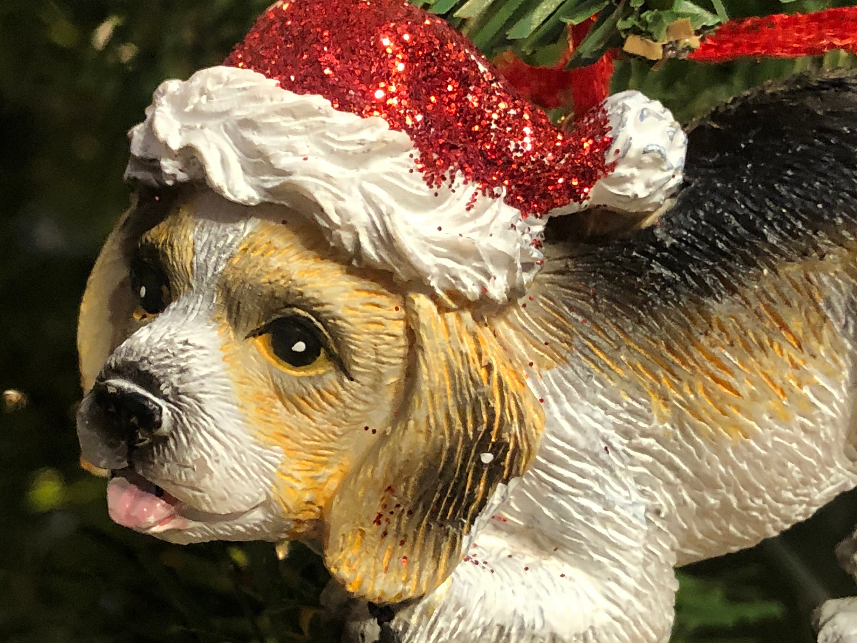 ホビーロビー クリスマスオーナメント サンタ帽子をかぶったビーグル犬