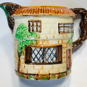 Beswick Ware Pitcher Handpainted Pottery Cottage Pattern 4.5&quot; Tall England 242